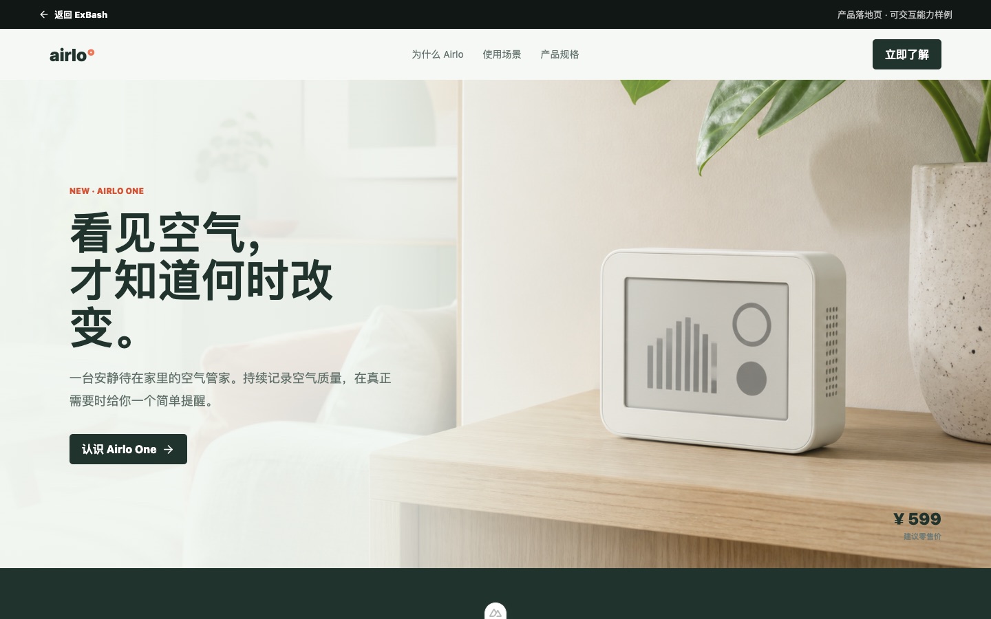 Airlo 产品落地页案例